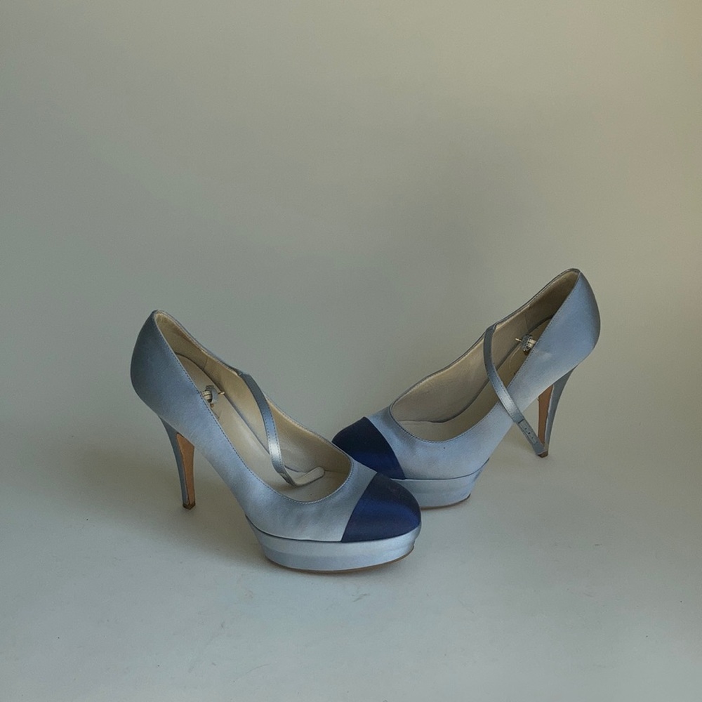 Miu Miu Black and Silver Heels